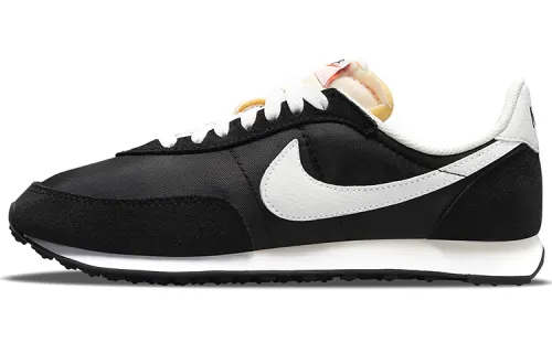 Nike Waffle Trainer 2 suede waffle shoes retro sports low-top lifestyle shoes women's black and white