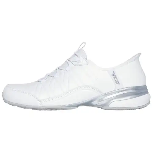 Skechers Slip Ins Low top Casual Shoes Women's White Silver