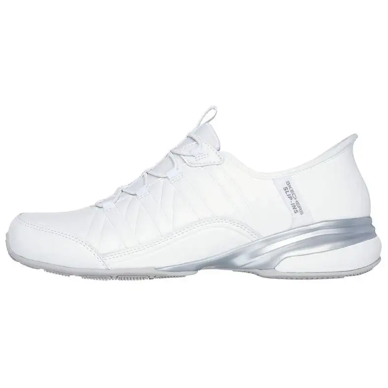 Skechers Slip Ins Low top Casual Shoes Women's White Silver