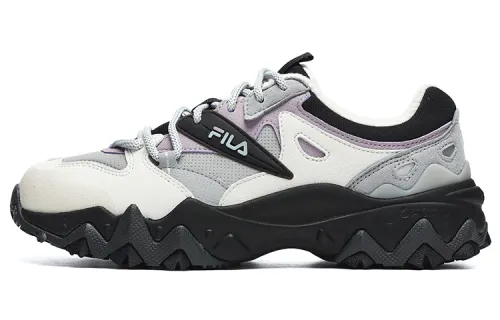 FILA OAKMONT 2 WE Textile, Synthetic Leather, TPU Low top Casual Shoes Women's Black White Gray