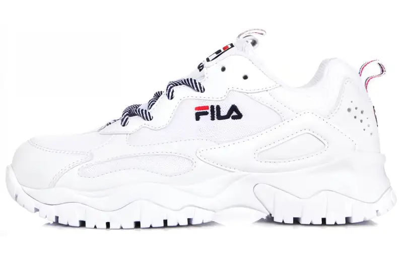FILA Ray Tracer Breathable Low top Casual Shoes Unisex White Korean Style