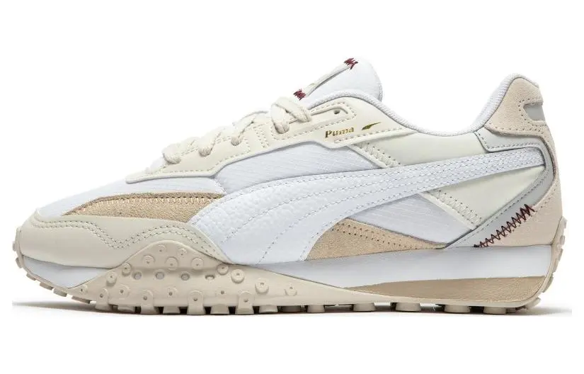 PUMA Blktop Rider Soft Wns Cushioning Abrasion Resistant Low top Casual Shoes Women's White Beige