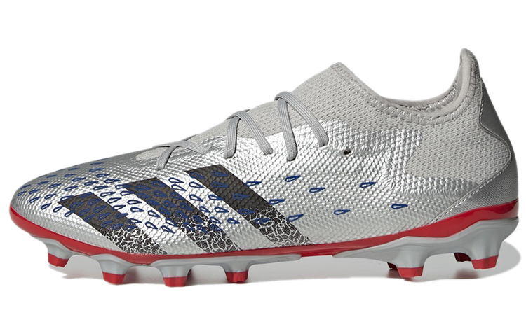 Adidas Predator Freak .3 comfortable and versatile MG (glue spikes) artificial grass balance football shoes men's silver gray