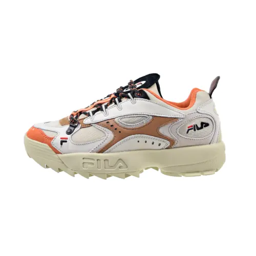 FILA Disruptor Cushioning Abrasion Resistant Cushioning, Wear Resistant Low top Casual Shoes Men's Yellow Brown