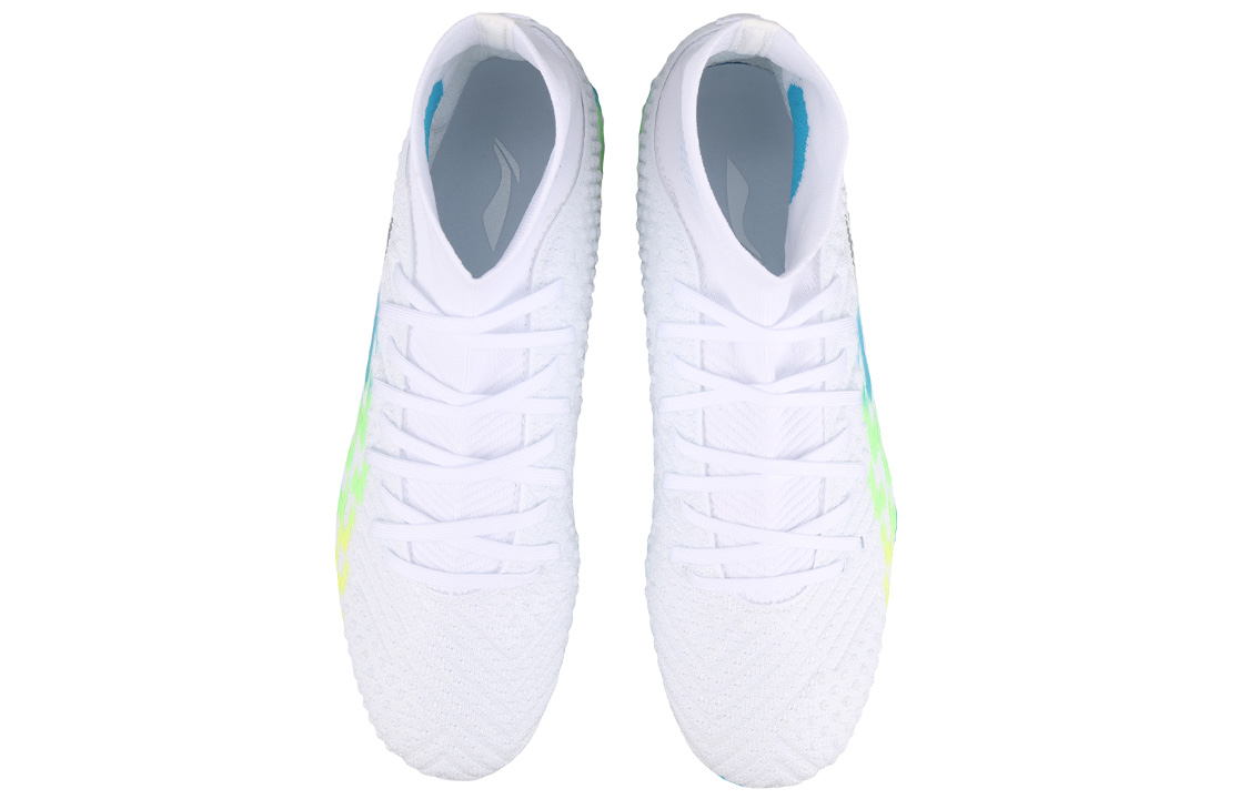Li Ning Shadow Swift 2 Comfortable And Breathable Artificial Turf Synthetic Leather Cushioning Soccer Shoes Men’s White