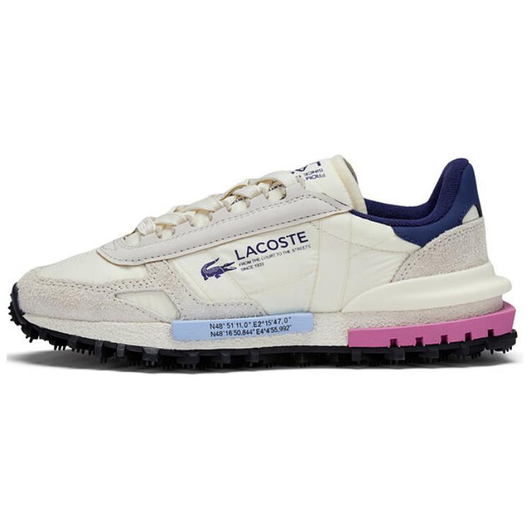 LACOSTE Comfortable Abrasion Resistant Abrasion Resistant Low top Casual Shoes Women's Ecru