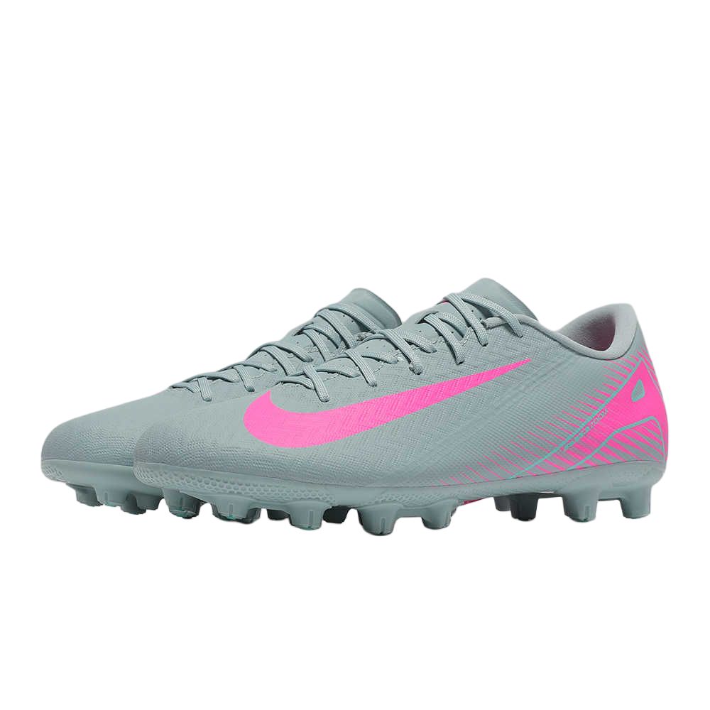 Nike Mercurial Vapor 16 Comfortable HG Hard Ground Soccer Shoes Unisex Gray Pink
