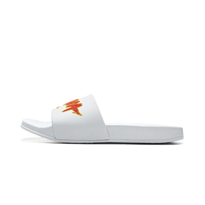 Li Ning Quick Dry Slip Resistant Slide Slippers Unisex White