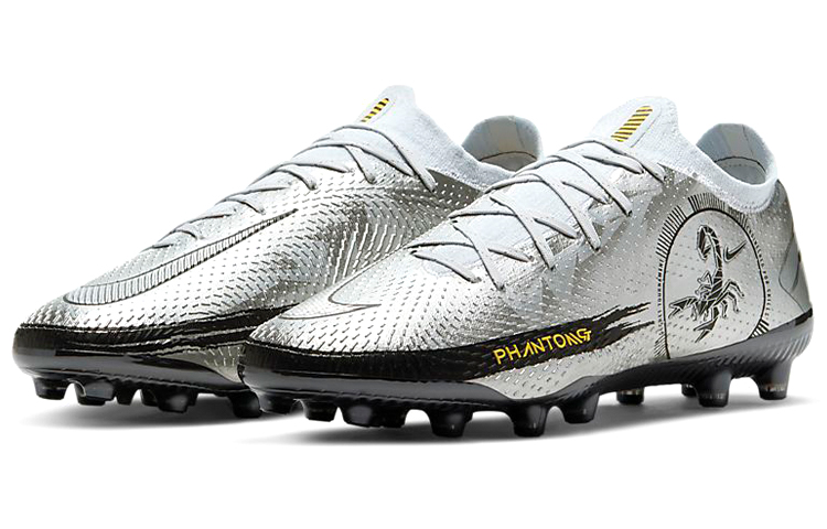 Бутсы Nike Phantom GT Elite SE AG-PRO (серо-серебристые) — Серый / серебристый — фото 3