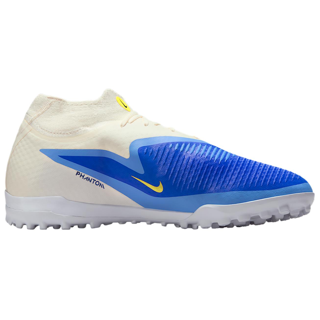 Nike Phantom 6 Abrasion Resistant Soccer Shoes Unisex White Blue