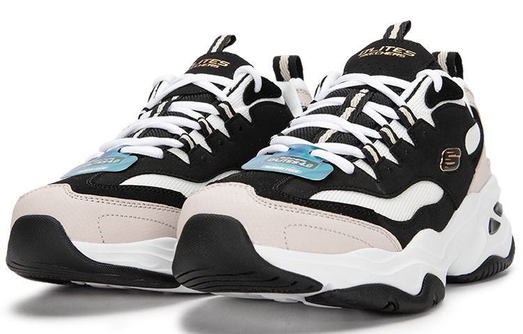 Мужские кроссовки Skechers D'Lites 4.0 (черно-золотые) — Чёрный / золотой — фото 3