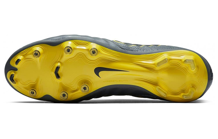 Мужские кроссовки Nike Tiempo Legend 7 Elite FG (серо-желтые) — Серый / жёлтый — фото 6