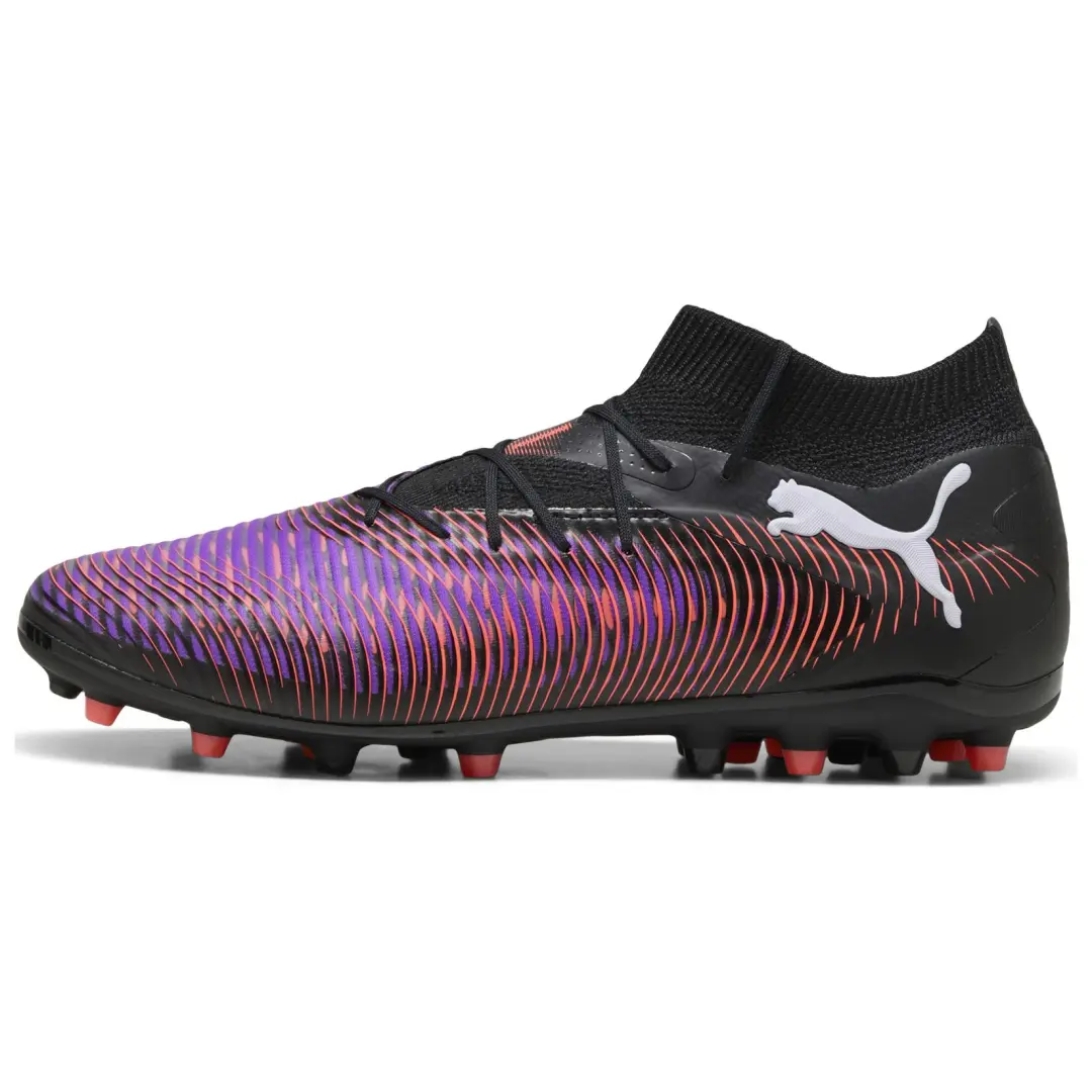 PUMA FUTURE 8 PRO MG Multi Ground Abrasion Resistant Soccer Shoes Unisex Black White Red