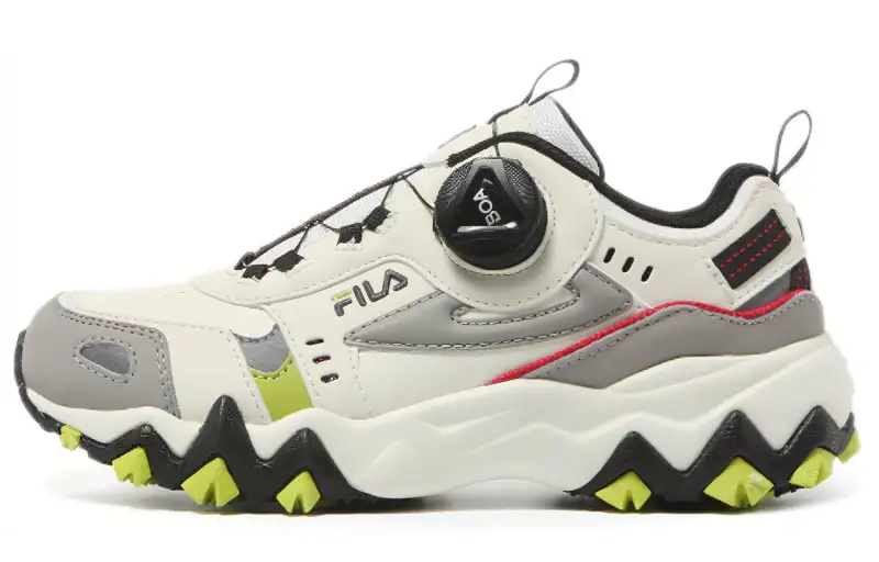 FILA Low top Casual Shoes Unisex Beige Gray Korean Style