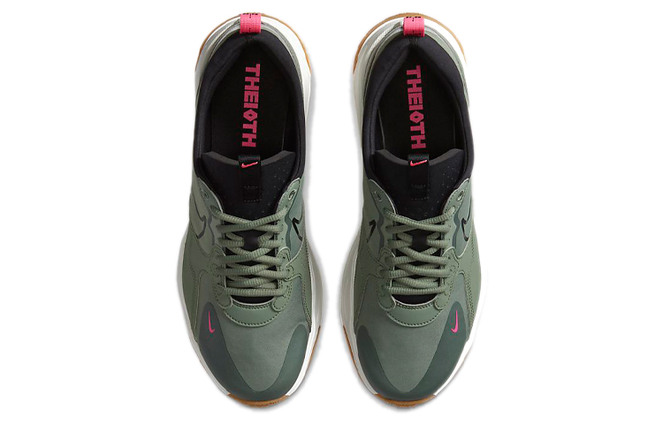 Мужские кроссовки Nike Skyve Max (зелено-белые) — фото 4
