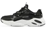Skechers Stamina Airy Textile, Leather Low top Casual Shoes Women's Black White