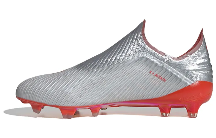 Adidas X 19+ FG Firm Ground Slip Resistant Soccer Shoes Men's Red Gray