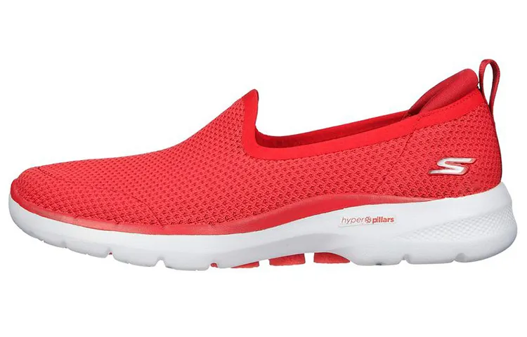 Skechers Go Walk 6 Fabric Low top Casual Shoes Women's Bright Red