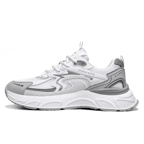 DEERWAY Cushioning Slip Resistant Abrasion Resistant Breathable Lightweight Mid top Casual Shoes Men's