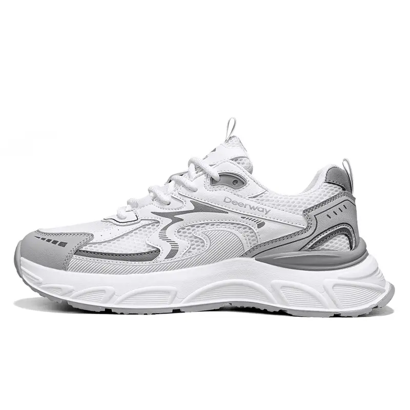 DEERWAY Cushioning Slip Resistant Abrasion Resistant Breathable Lightweight Mid top Casual Shoes Men's