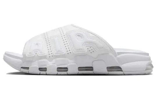 Nike Air More Uptempo Slides 'Triple White'