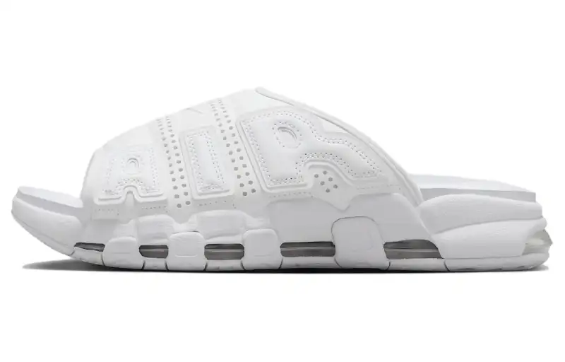 Nike Air More Uptempo Slides 'Triple White'