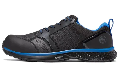 Timberland REAXION Leather Slip Resistant Abrasion Resistant Low top Sports Casual Shoes Black Blue