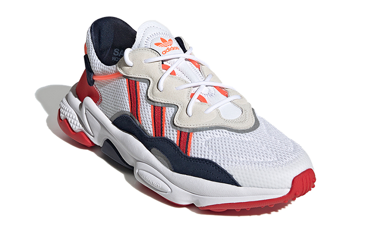 Мужские кроссовки adidas originals Ozweego (красные) — 亮白/藏青蓝/浅猩红 — фото 3