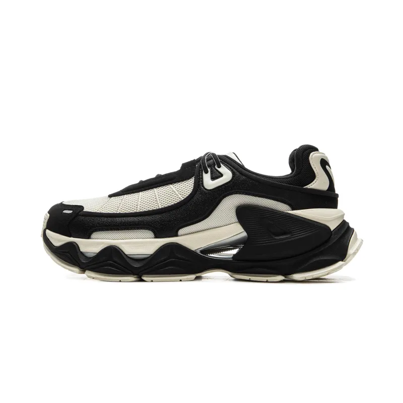 Li Ning Slip Resistant, Abrasion Resistant, Breathable Low top Casual Shoes Men's Black Beige
