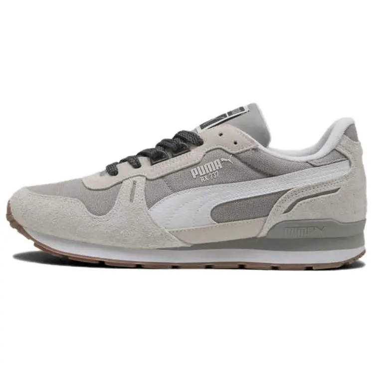 PUMA Rx 737 Textile, Artificial Leather, Leather Low top Casual Shoes Unisex Gray White