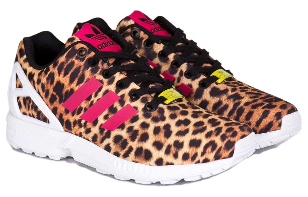 Женские кроссовки adidas originals ZX Flux (леопардовый) — фото 7
