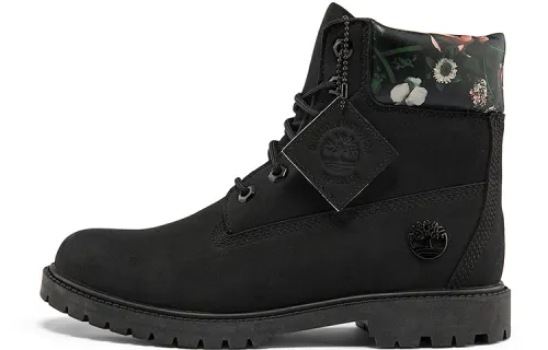 Timberland Heritage Cupsole Boots 'Black Nubuck With Floral' Women's
