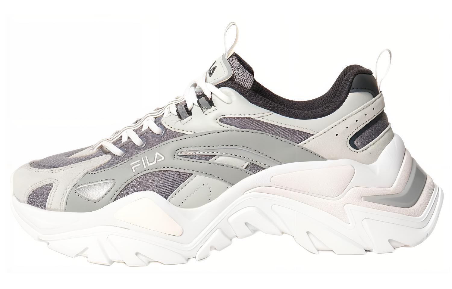 FILA Interation Light Abrasion Resistant Low top Casual Shoes Unisex White Gray