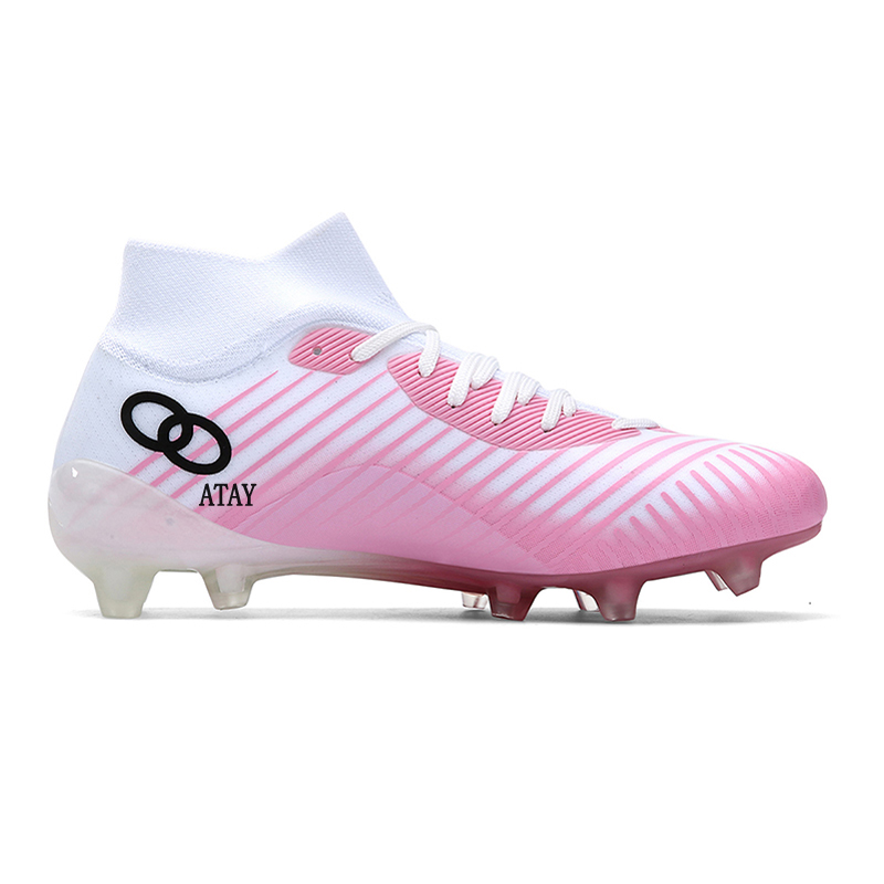 ATAY Slip Resistant Abrasion Resistant Slip Resistant Abrasion Resistant Soccer Shoes Unisex Pink
