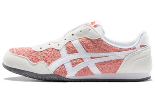 Onitsuka Tiger Serrano Slip On Rubber Wear resistant And Lightweight Low top Casual Shoes Women's Red