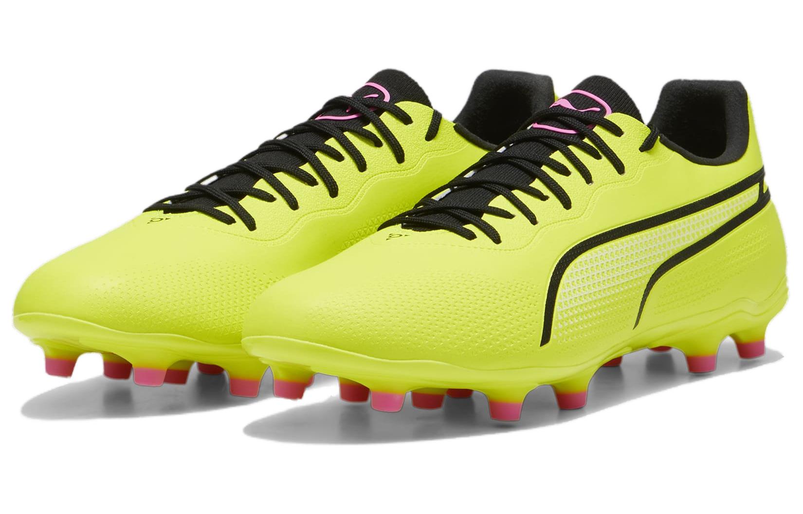 PUMA King Pro AG Artificial Ground FG Firm Ground Soccer Shoes Unisex Green Black