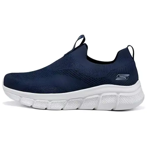 Skechers BOBS B FLEX Comfortable And Breathable Abrasion Resistant Low top Casual Shoes Men's Blue