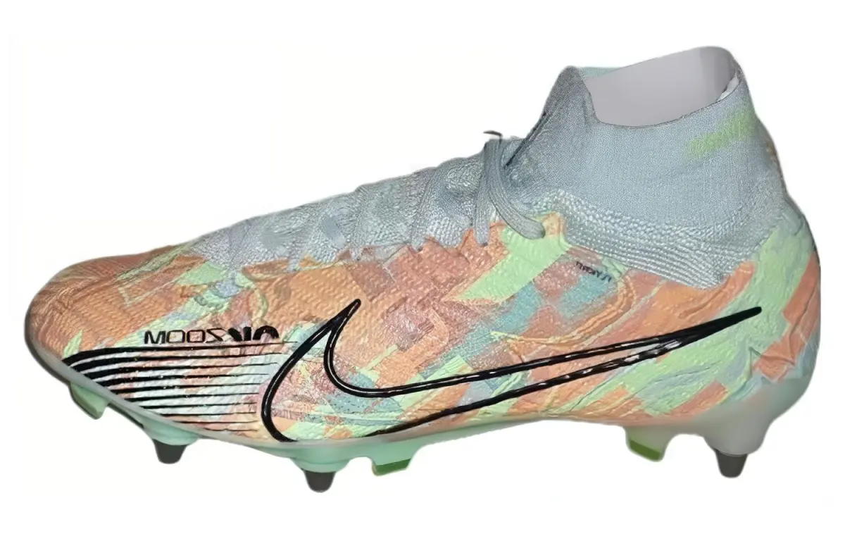 Nike Mercurial Superfly 9 SG Soft Ground Slip Resistant Slip Resistant Soccer Shoes Men's Gray Color