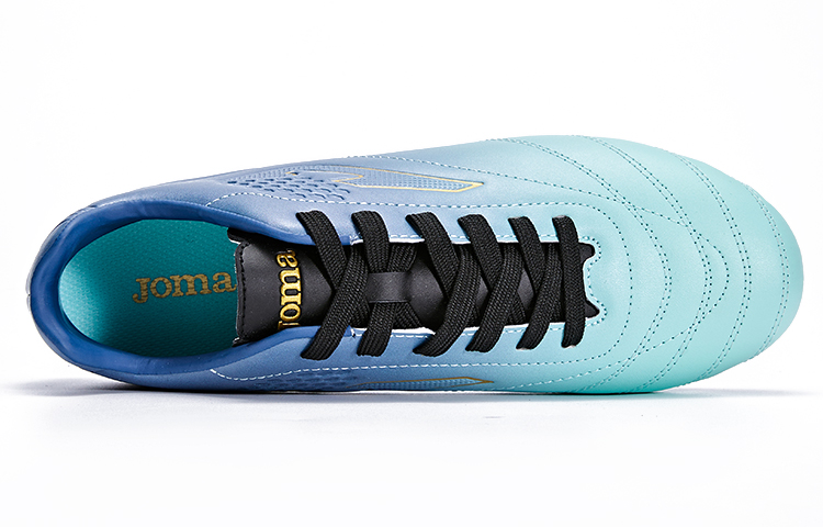 Joma Synthetic Leather MG Multi Ground Slip Resistant Abrasion Resistant MG Soccer Shoes Men’s Green Blue