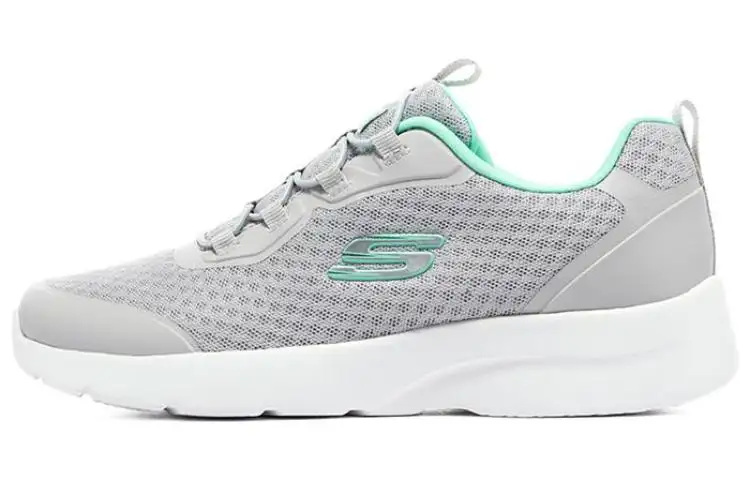 Skechers 2.0 Fabric Sports Cushioning Abrasion Resistant Breathable Low top Casual Shoes Women's Gray Green