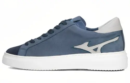 Mizuno Frau Leather Slip Resistant Abrasion Resistant Low top Sports Casual Shoes Marine Blue