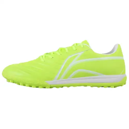Li Ning TF Turf Artificial Ground, Indoor Slip Resistant Abrasion Resistant Soccer Shoes Men's Green