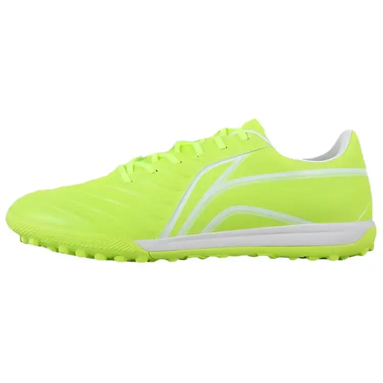 Li Ning TF Turf Artificial Ground, Indoor Slip Resistant Abrasion Resistant Soccer Shoes Men's Green