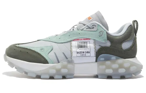 Li Ning Cushioning Slip Resistant Abrasion Resistant Low top Casual Shoes Women's Glacier Gray
