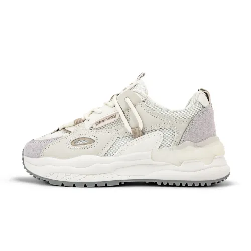 DEERWAY Casual Shoes Women's Low Top Beige/Gray