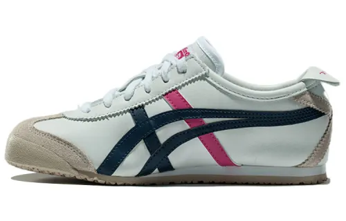 Onitsuka Tiger MEXICO 66 Fleece Lined, Comfortable Slip Resistant Low top Casual Shoes Unisex White Red