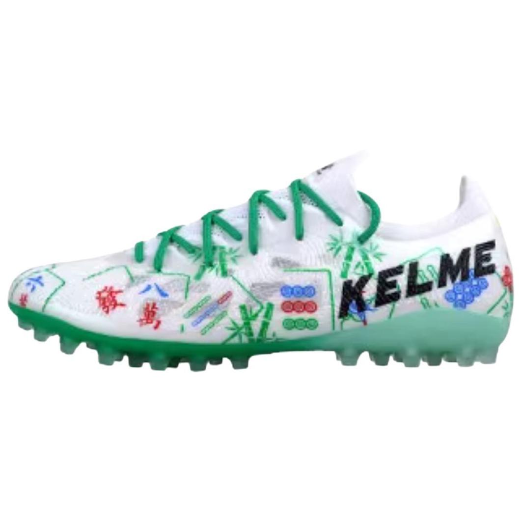 TLSS. x KELME MG Multi Ground Slip Resistant Abrasion Resistant Soccer Shoes Men’s White Green