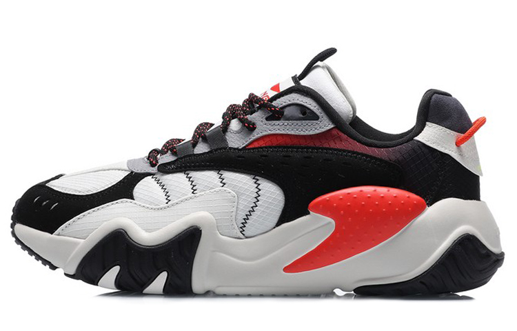 Li Ning Cat Paw Lite Cushioning Slip Resistant Abrasion Resistant Low top Running Shoes Men's Black White Gray