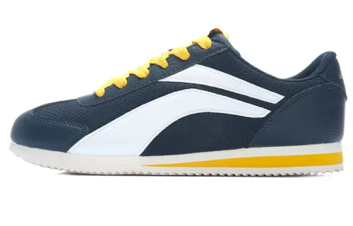 Li Ning 3KM Textile, Synthetic Leather Classic Cushioning Slip Resistant Abrasion Resistant Breathable Low top