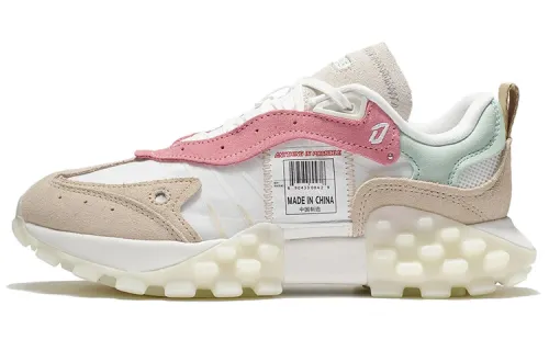 Li Ning Fabric Trendy Cushioning Slip Resistant Abrasion Resistant Breathable Low top Sports Casual Shoes Women's